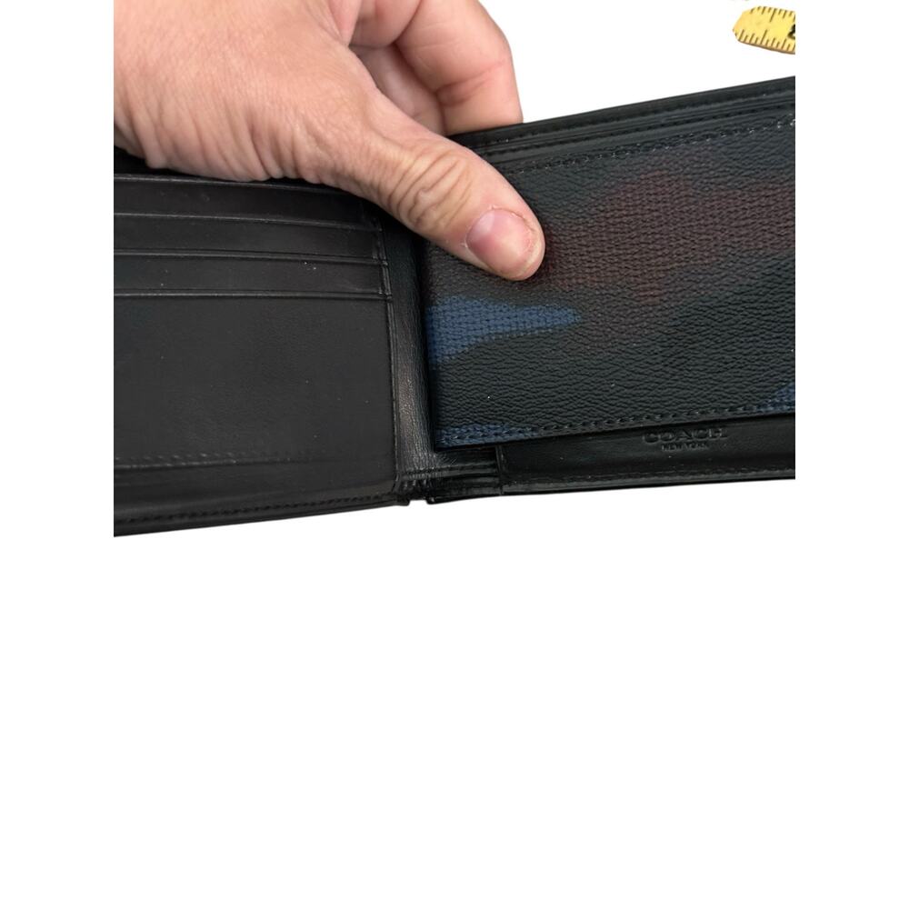 Coach Men's Wallet in Black and Blue - Picture 3 of 8